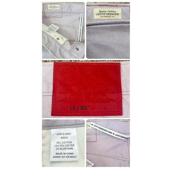 Levi's Engineered Jeans LEJ 502 RARE Men's Red Back Patch Corduroy Pants 32x32